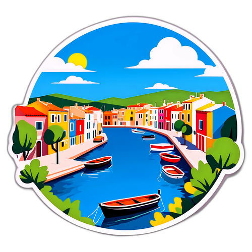 Een zonnig landschap van Martigues