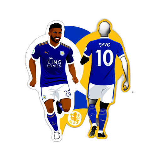 Stiker Dinamik Menampilkan Jersi Leicester City F.C. dan Birmingham City F.C.