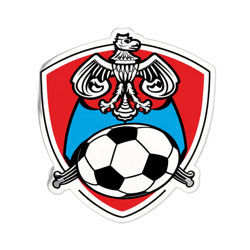 Pemegang Logo Bola Sepak Dengan Ayam Bendera