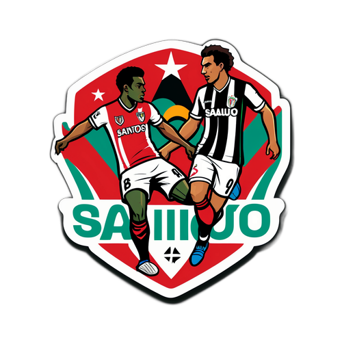 Stiker Persaingan Santos dan São Paulo