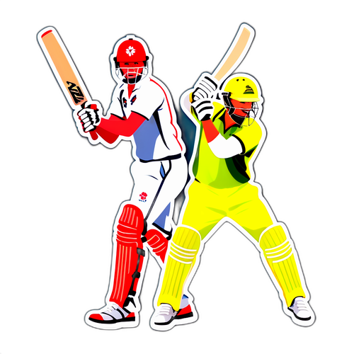 ऑस्ट्रेलिया बनाम इंग्लैंड क्रिकेट rivalry का एक्शन दृश्य