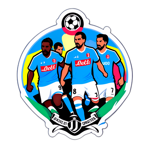 Σχέδιο αυτοκόλλητου για το ντέρμπι Νάπολι εναντίον Γιουβέντους