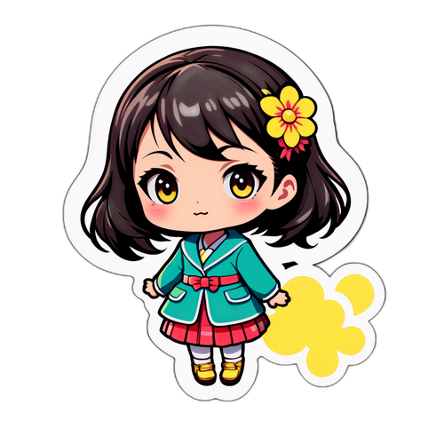 スタイリッシュなキャラクターステッカー