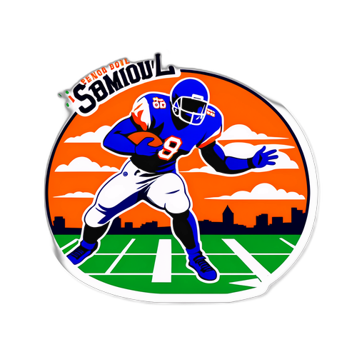 Senior Bowl Football Sticker