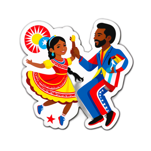 Stiker Perayaan Budaya Argentina dan Puerto Rico