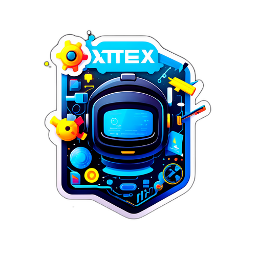 Autocolant tematic de tehnologie inspirat de "altex"