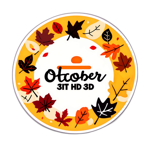 Autumn Sticker cu Tema Octombrie