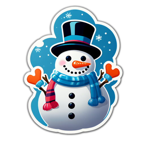 Cozy Winter Snowman Design