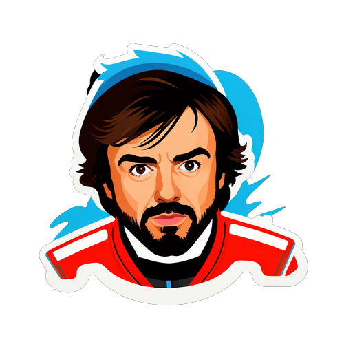 Autocollant de la carrière de course de Fernando Alonso