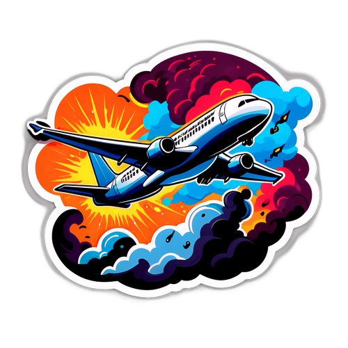 Vliegtuig Crashes Sticker