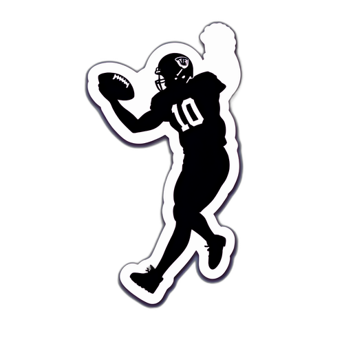 Silhouette d'un Joueur de Football en Plein Dunk