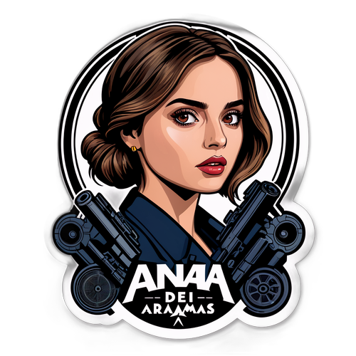 Stiker Bertema Sinematik Ana de Armas
