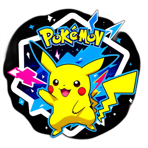 Pentagonális Pikachu matrica