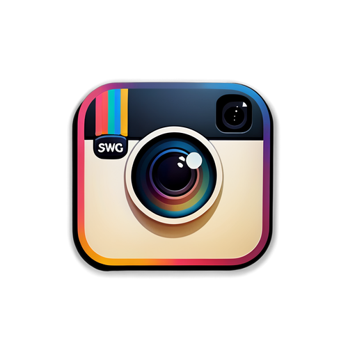 Původní nálepka s moderním designem Instagramu