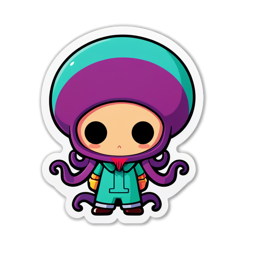 Sticker van het populaire Squid Game