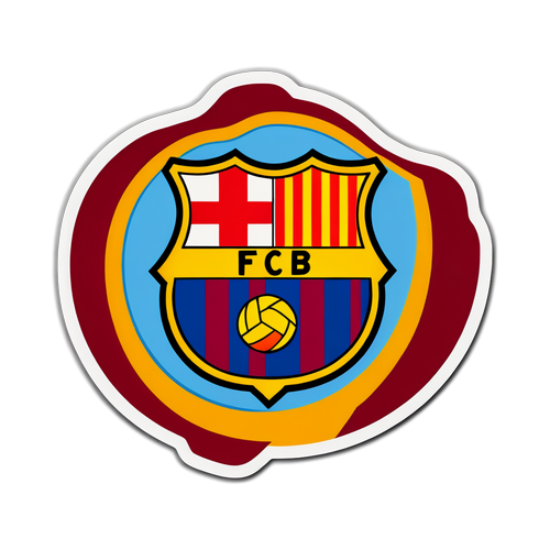 Sticker ya Camp Nou na Nembo ya Barcelona