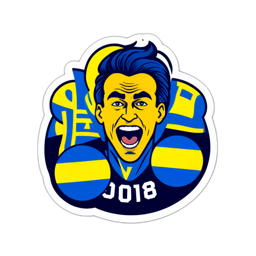 Sticker kỷ niệm trận đấu giữa Thụy Điển và Kosovo