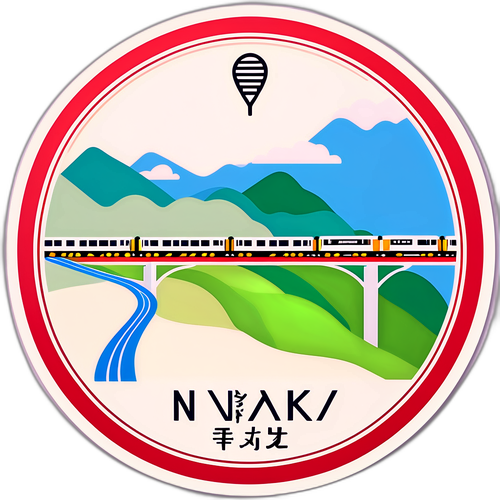 南海高野線のスタイリッシュなデザインの鉄道地図