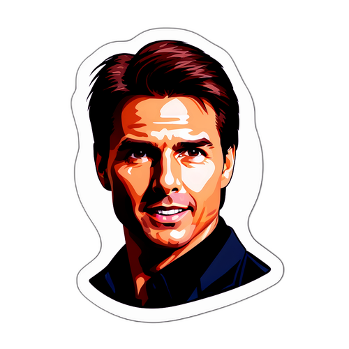 Sticker cu portretul lui Tom Cruise