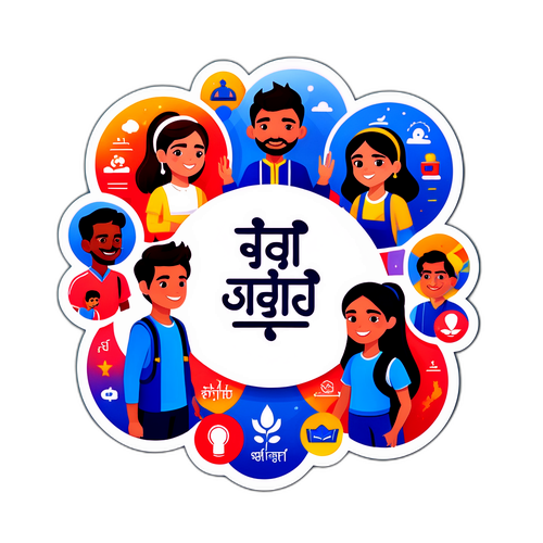 टीम भावना का प्रेरणादायक स्टिकर
