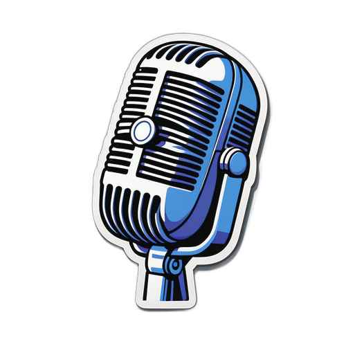 Microfoon Sticker