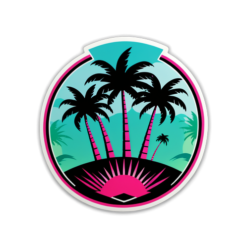 Stiker Inter Miami: Gabungan Logo, Pokok Palma dan Gaya Miami yang Mengagumkan!