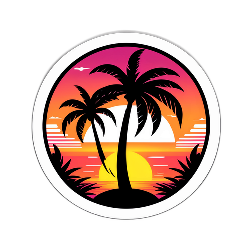 Elegant Palm Royale Logo Sticker