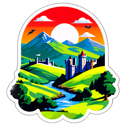 Smuk Wales med Bjerge og Slot