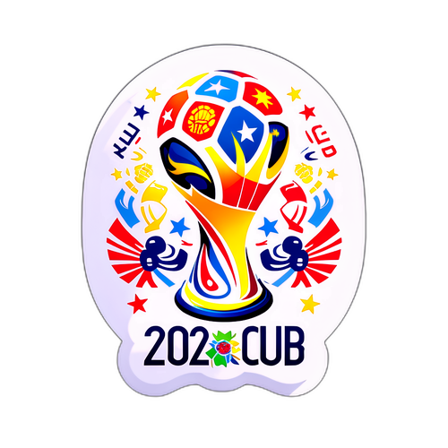 Sticker van het logo van het WK 2026