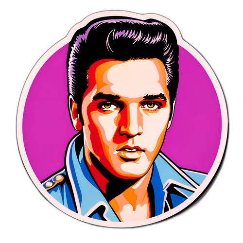 Retro Elvis Presley Sticker