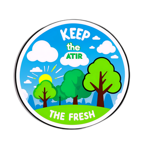 保持空氣清新主題貼紙