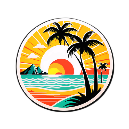Design di un adesivo retro per '8 agosto'