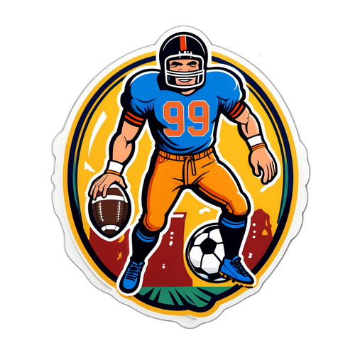 Stiker Gaya Vintage Sepak Bola