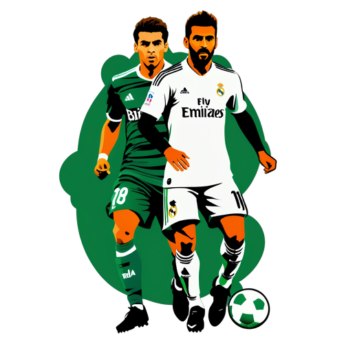 Real Madrid vs Betis: Emozioni e Silhouette Iconiche in Uno Sticker Incredibile!