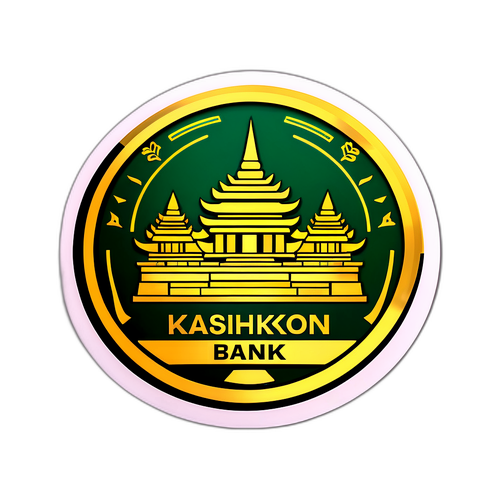 สติ๊กเกอร์ธนาคารกสิกรไทยสไตล์โมเดิร์น