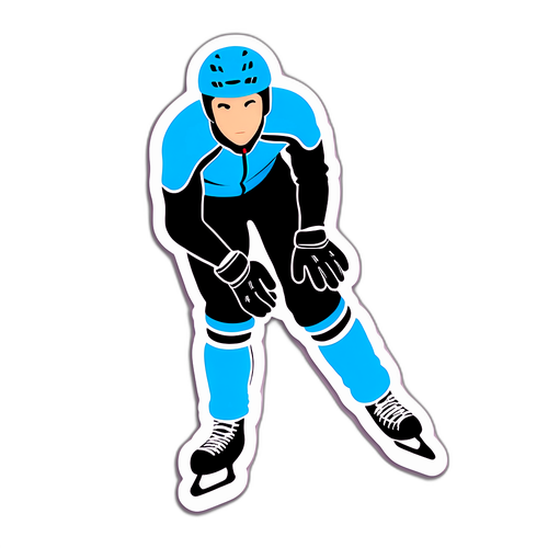 Стикер, посвящённый шорт-треку