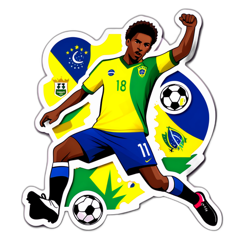 Stiker Liga Serie A Brasil yang Penuh Semangat