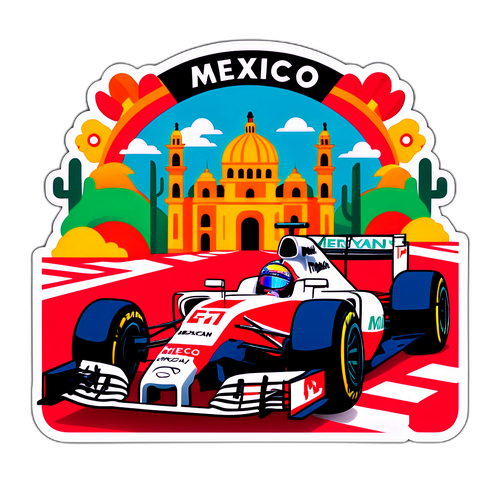 Vibrantní nálepka F1 Mexické Grand Prix