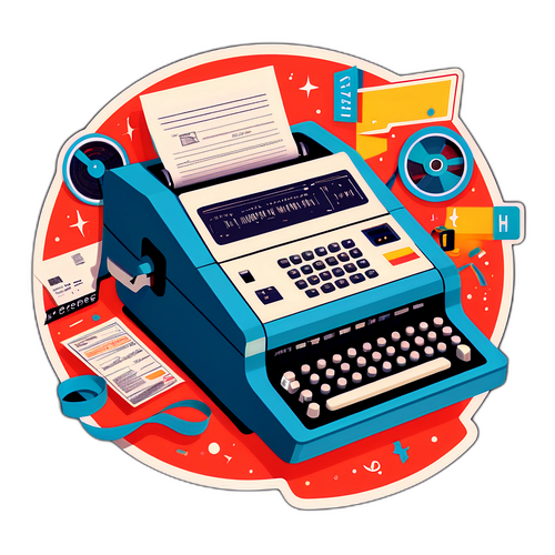 Vintage stílusú telexgép