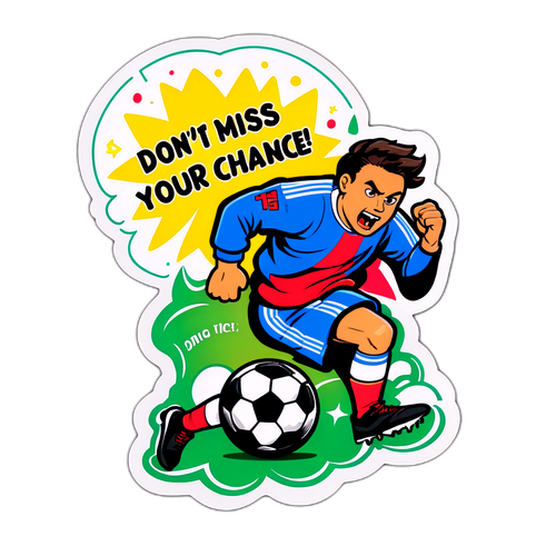 Наклейка з екстравагантним футбольним нападом