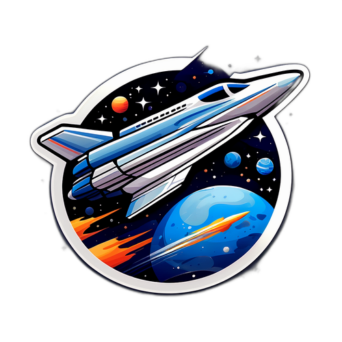Futuristisch Avion Ruimteschip Sticker