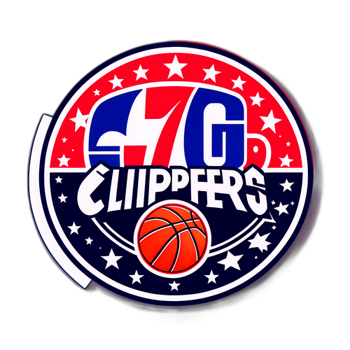Basketbol na may mga Logo ng 76ers at Clippers