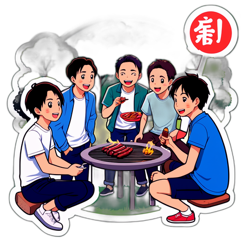 公園でのインタビュー