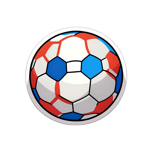 スポーティなエッセンスを加えた変形サッカーボールのイラスト