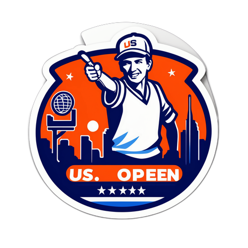 Samolepka s tématem US Open