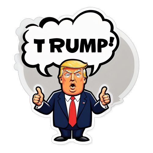 Maak het Weer Geweldig! - Trump Cartoon Sticker