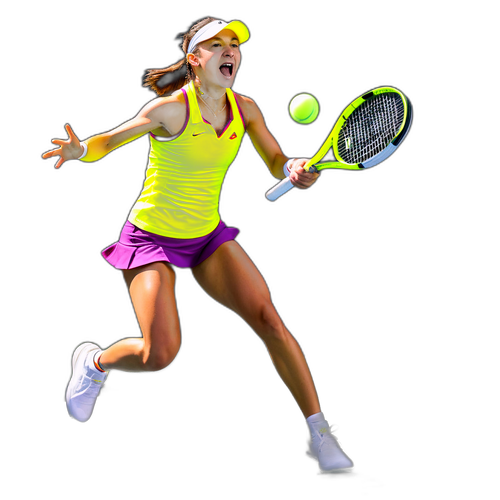 Emma Raducanu lovind mingea de tenis pe teren