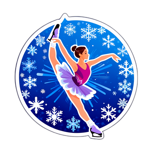 Gracevolle Kunstrijder op IJs
