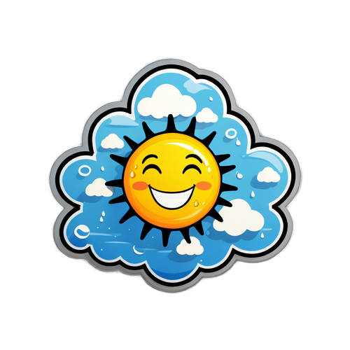 Stiker Cuaca Ceria