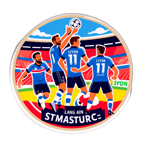 Paysaj animat cu scena meciului Strasbourg - Lyon